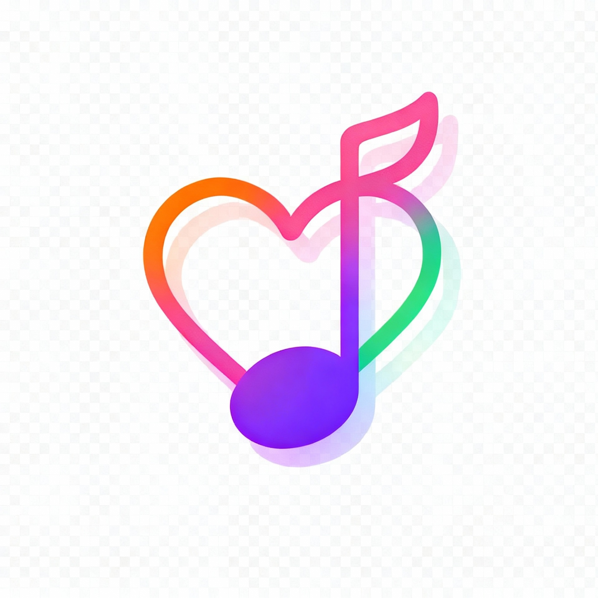 Levenslied decoratief symbool - muzieknoot